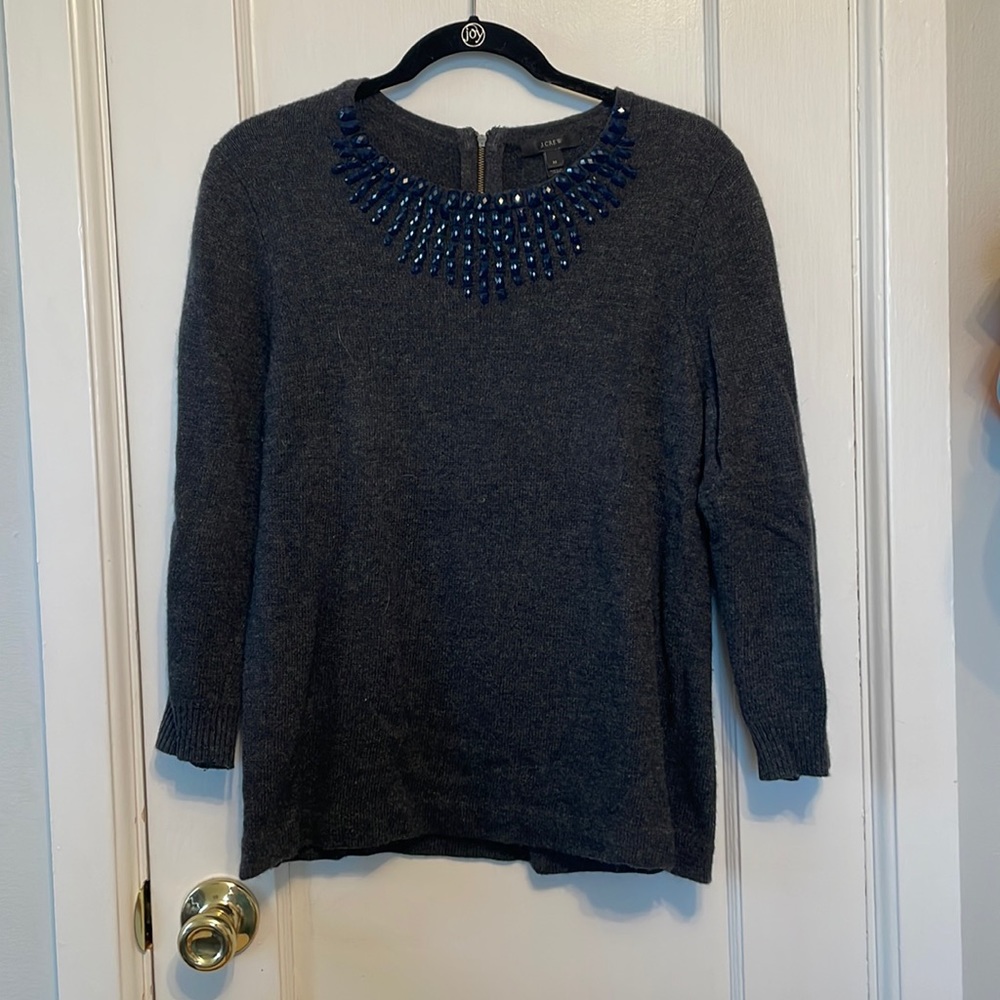 J. Crew sweater with beaded color. Size M